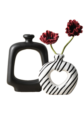 高级感意式极简花瓶装饰摆件