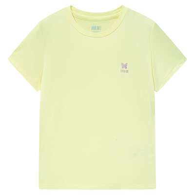 ANNA SUI安娜苏运动 正肩圆领修身户外运动防晒短袖T恤凉感舒适女