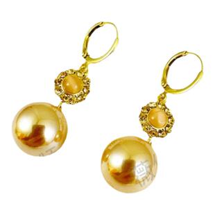 宫廷玫瑰的故事刘亦菲同款耳环女轻奢高级星月珍珠耳饰设计感耳扣