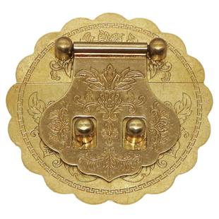 纯铜箱扣中式仿古箱牌樟木箱子锁扣首饰盒搭扣老式家具复古锁片锁