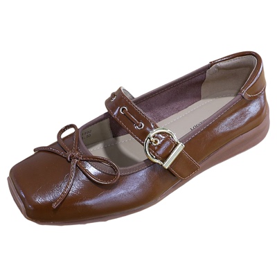 诗路花语法式复古方头玛丽珍鞋