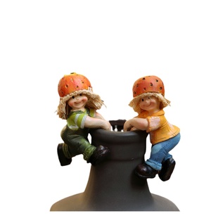 田园乡村草莓攀爬花盆边饰爬缸娃娃花园阳台庭院树脂家居装饰摆件