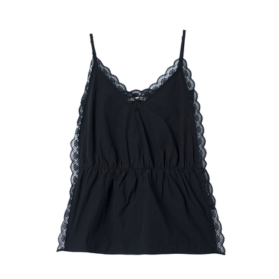 春夏蕾丝拼接收腰吊带背心