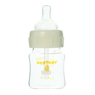 舒婴防胀气防呛奶瓶早产儿新生婴儿0-3个月仿母乳100ml玻璃奶瓶