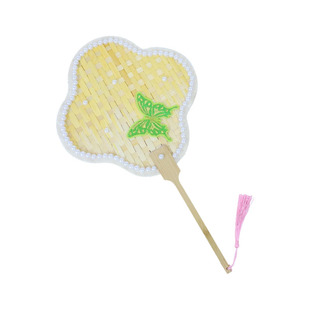 新年春非遗手工竹编扇子diy材料包编织团扇大蒲扇儿童幼儿园团建