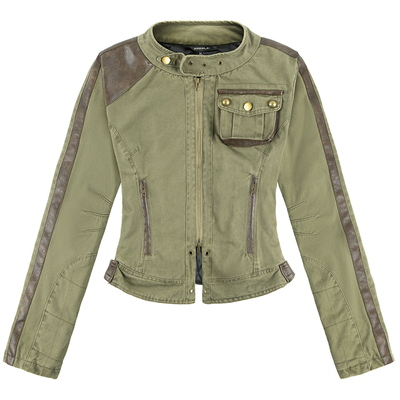 原创美式复古风军绿色飞行棉服潮