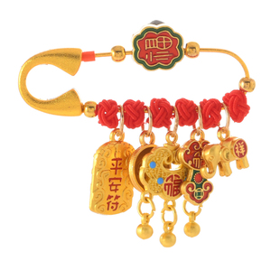 新中式国风招财纳福胸针孕妈孕妇宝宝婴儿压惊别针民族风平安挂件