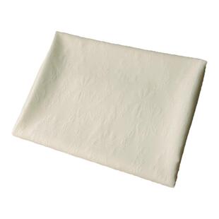 米白色淡米黄立体大花浮雕涤纶布料 旗袍法式上衣连衣裙抱枕布料