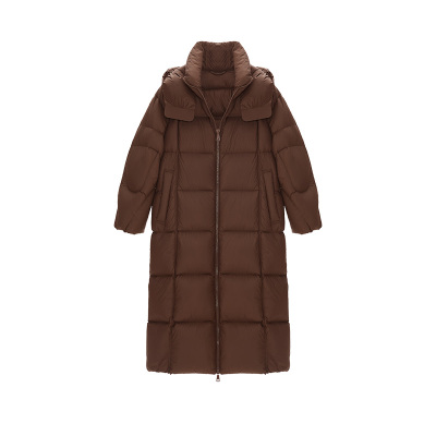 iammix27冬季长款连帽羽绒服大衣