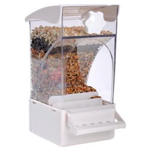 鹦鹉鸟食盒自动喂食器谷壳分离防撒一体鸟食盒溅虎皮内挂式下料器