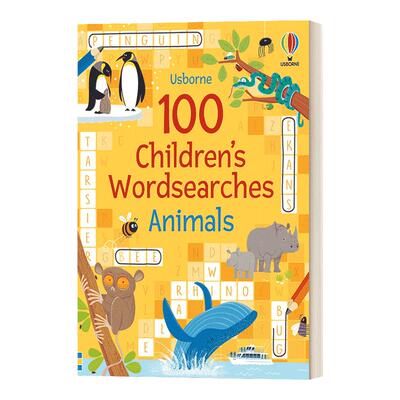 英文原版 100 Children's Wordsearches Animals 尤斯伯恩100个找词游戏 动物主题 英文版 进口英语原版书籍