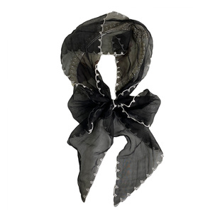 真丝丝巾窄小长条丝带纱巾搭配衬衣领巾夏季薄款围巾防晒护颈飘带