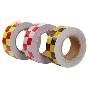 彩色晶格格子反光膜反光条汽车外装饰反光贴护栏反光警示胶带批发