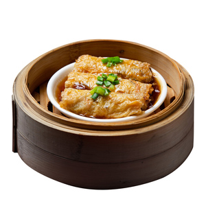 紫宝金汤腐皮卷微波即食早茶点心