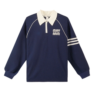 左西童装男童长袖t恤学院风POLO衫儿童春装2026新款男孩大童卫衣