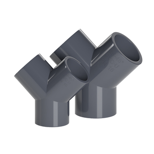 PVC三通接头Y型形斜三叉鱼缸水接头塑料给水管配件20 25 32 40 63