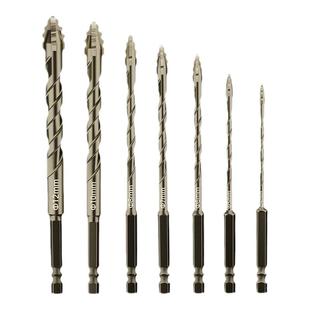 超硬四刃锯齿偏心钻头瓷砖打孔混凝土专用电钻转头超高硬度干打钻