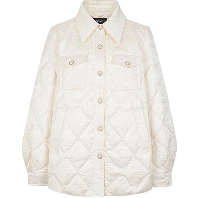 KBNE轻薄小香风气质白色羽绒服2025新款秋冬外套防风保暖上衣女