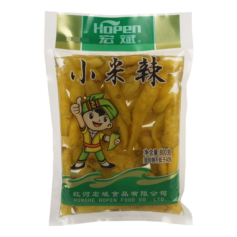 正宗宏斌泡椒小米辣800g凉拌野山椒竹笋鸡爪调料云南辣椒泡小米椒