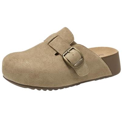 达芙妮勃肯鞋2025新款厚底包头拖