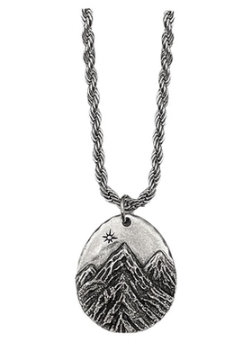 WHYBLUE原创设计复古雪山项链