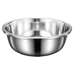 【到手两个装】不锈钢盆加大号加厚多用洗菜盆和面盆中式圆形面盆