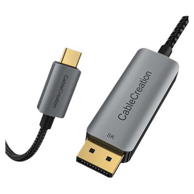 typec转dp1.4线8K60hz 4K144hz165Hz笔记本电脑连接显示器电视机高清投屏适用于华为手机苹果戴尔XPS视频扩展