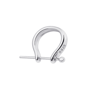 S925纯银吊坠扣头玉坠扣镀18K金扣子翡翠吊坠扣银扣头项链扣配件