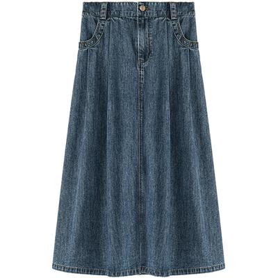 LAGOGO柔软舒适A字牛仔半身裙