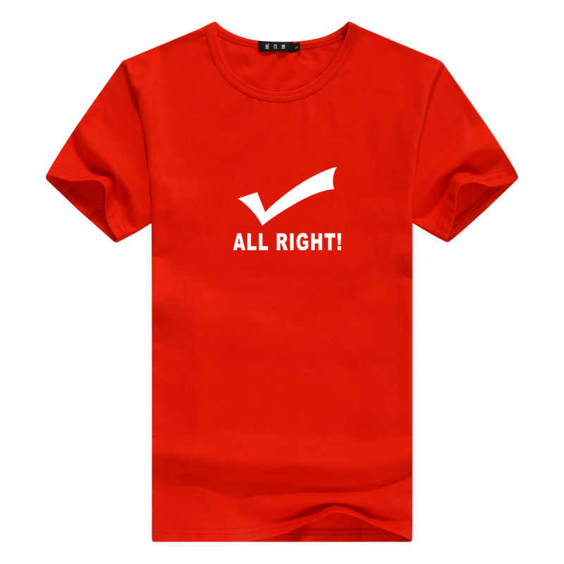 allright全对个性短袖T恤男