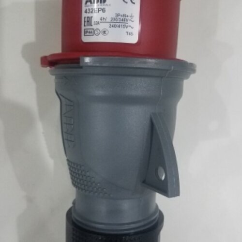 议价原装ABB/安费诺五极移动工业插头  432EP6   32A  346-415V