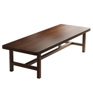 客厅实木大长书桌简约学习桌实木大板桌餐桌书桌一体长桌子工作台