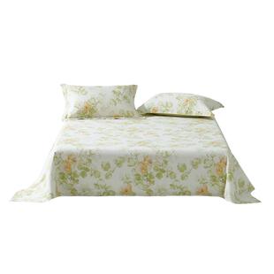 水星家纺全棉床单单件100%纯棉床被单学生单双人宿舍花卉印花床品