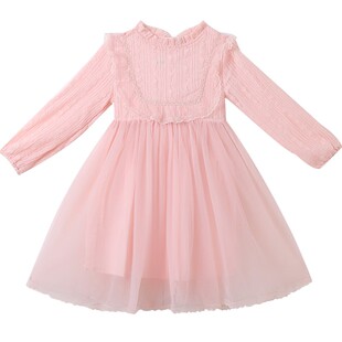 女童连衣裙春装2026新款洋气女孩儿童公主裙春款韩版春秋季纱裙子