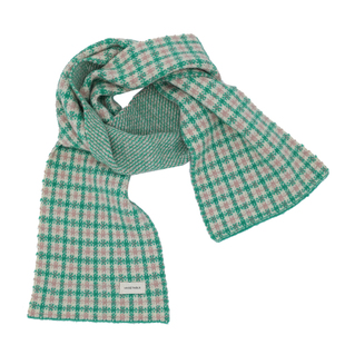 格子针织围巾女冬季韩版春秋百搭保暖ins日系学生少女仿羊绒围脖