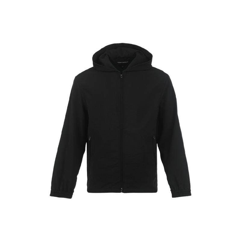 【自营】EMPORIO ARMANI/阿玛尼SS26纯色长袖连帽拉链夹克外套