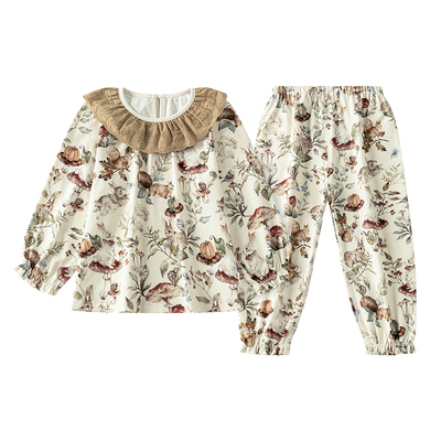 牛油果丝柔棉儿童睡衣嫚熙四季