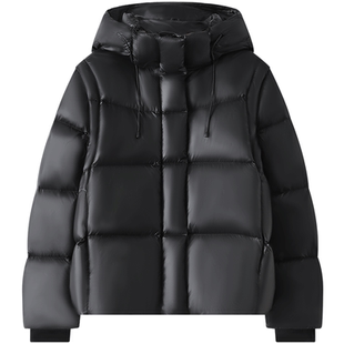 [白鹅绒]MOP冬季新品加厚保暖短款羽绒服外套可拆卸袖一衣两穿女