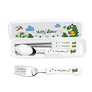 小学生餐具儿童勺子316不锈钢筷子套装不锈钢儿童勺子吃饭叉勺盒