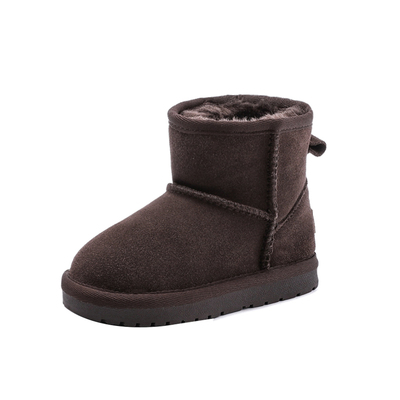 冬季真皮保暖男童雪地靴女童棉鞋