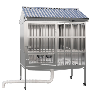 不锈钢狗笼子大型犬室外防雨德牧专用狗笼犬舍猛犬狗棚户外特大号