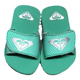 现货包邮ROXY2025新款凉儿童平跟拖鞋室内休闲沙滩一字拖露趾