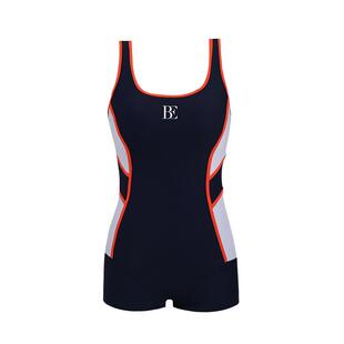 BE范德安MIX系列连体泳衣女士平角带胸垫竞速美背显瘦保守温泉