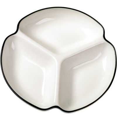 陶瓷双耳分格盘创意实用