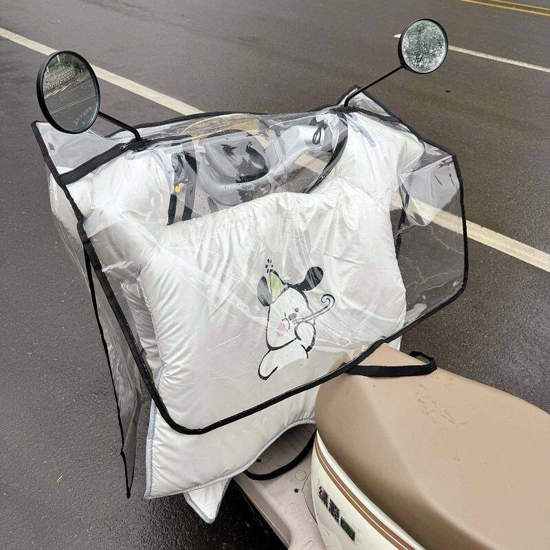 电动车防晒防雨罩新型车头防水保护罩透明加大加厚摩托车防尘前挡