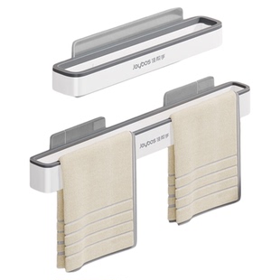 佳帮手单杆毛巾架卫生间免打孔壁挂置物架浴室厕所洗手间收纳挂架