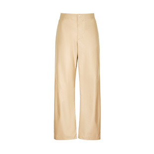 LESS春通勤宽松层次感立体剪裁直筒休闲长裤子2O2E12620