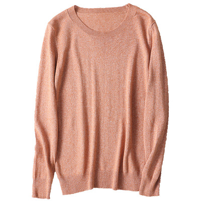 套头圆领宽松大码针织衫