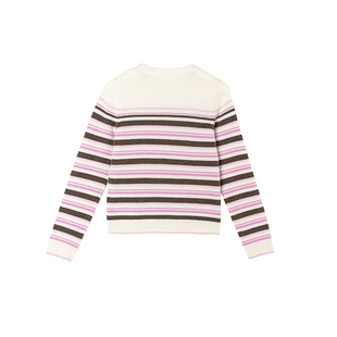 【100%山羊绒】Mitti童装2025冬新品儿童毛衣条纹针织上衣男女童