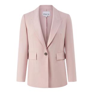 PRICH时尚一粒扣西装套装春新款设计感高开衩收腰翻领外套女